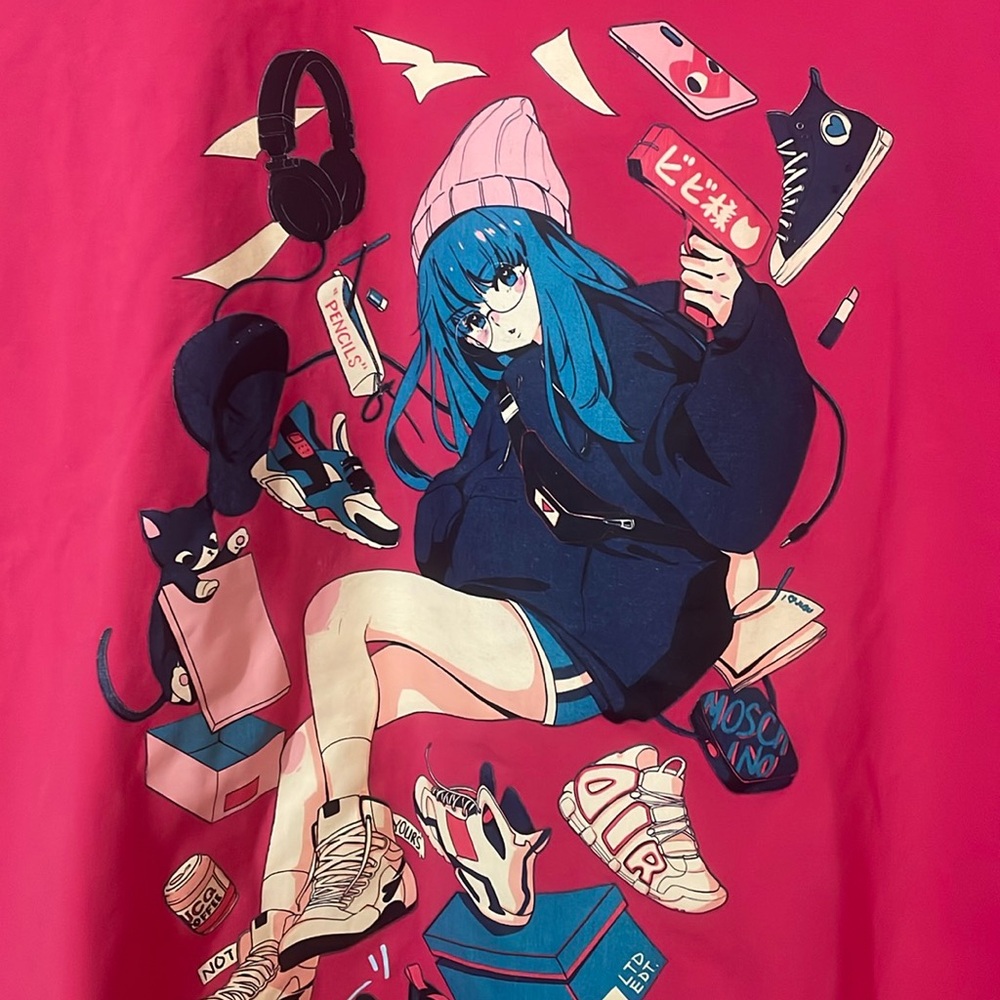 3️⃣ for 1️⃣5️⃣  Bibisama Apparel Otaku "Hype"  Japanese Anime Rosey Red Girl's